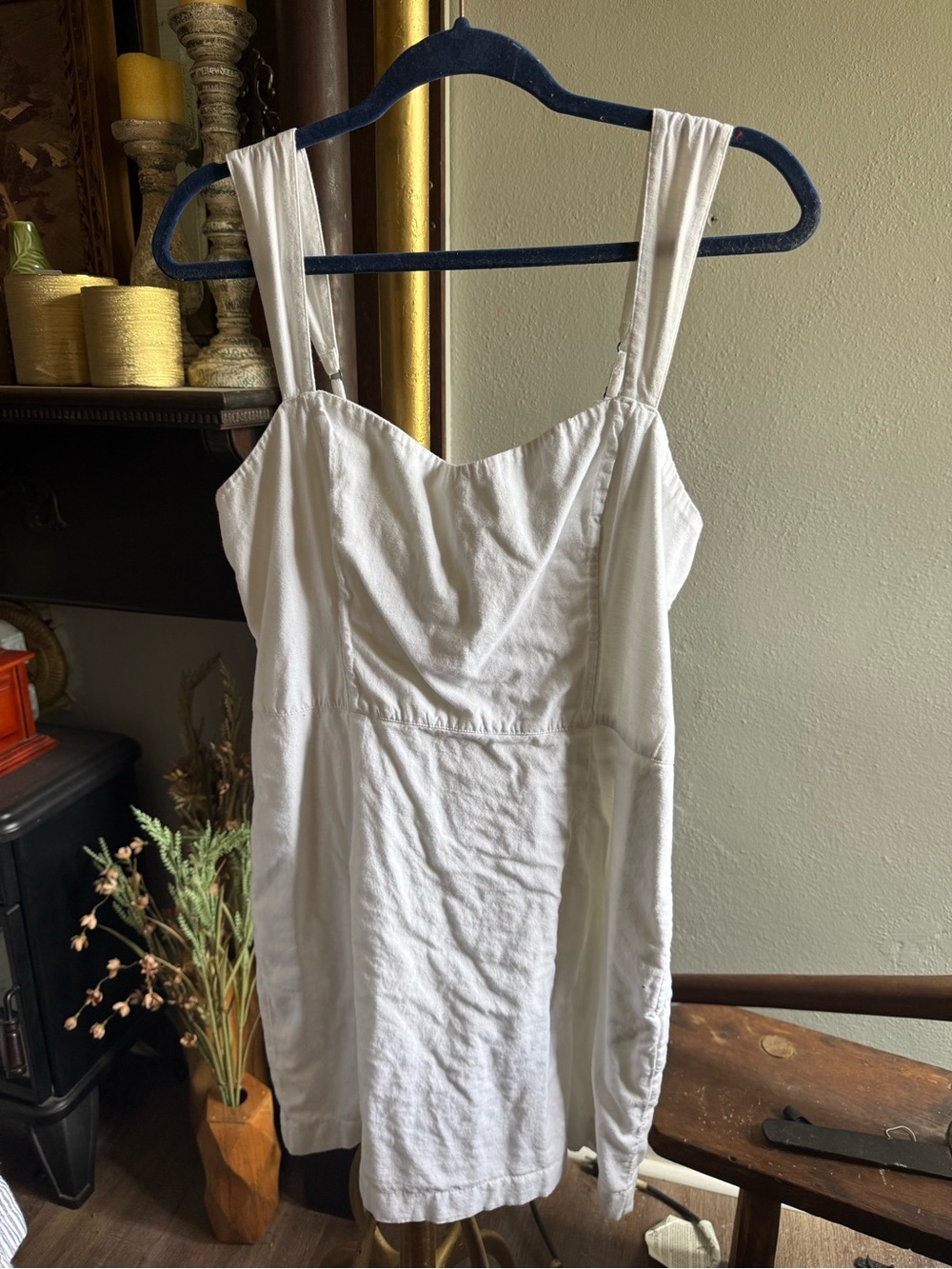 Abercrombie & Fitch White Smocked Bodice Sundress